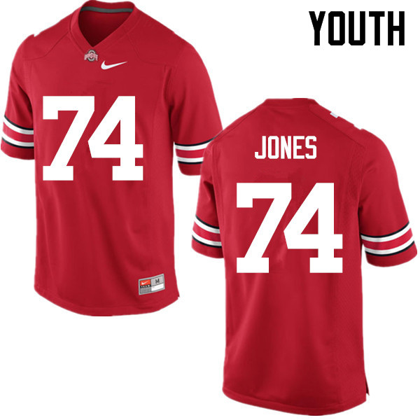 Youth Ohio State Buckeyes #74 Jamarco Jones College Football Jerseys Game-Red